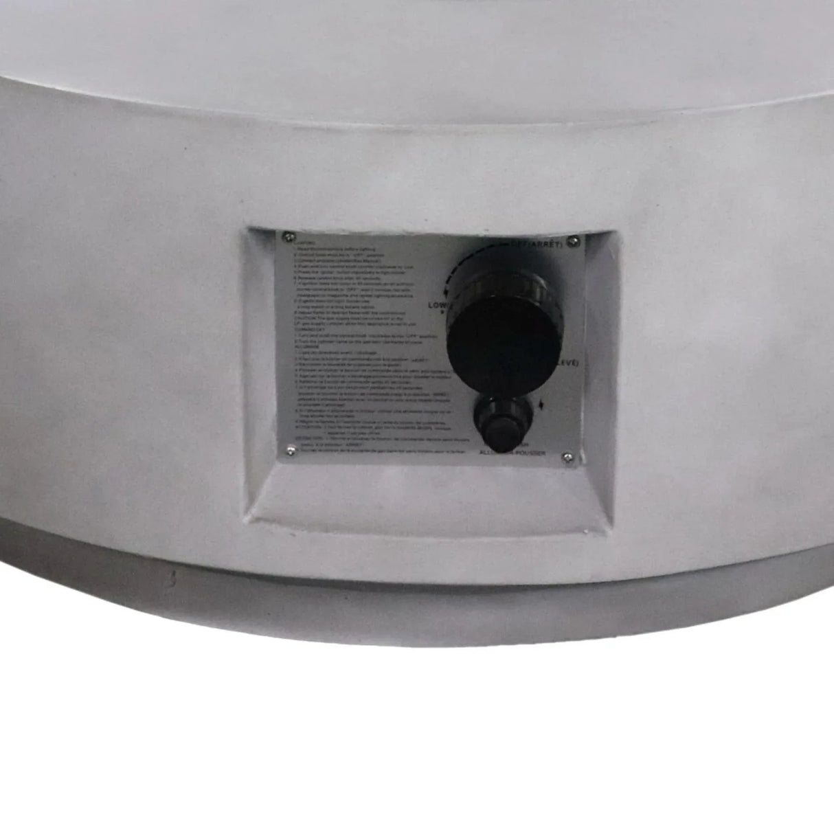 Modern Gray Concrete Propane Outdoor Fire Pit Table - Omega Lifestyles