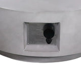 Modern Gray Concrete Propane Outdoor Fire Pit Table - Omega Lifestyles