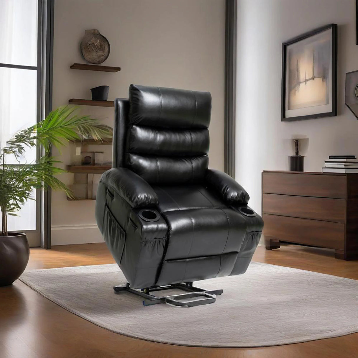 Electric Power Lift Recliner Chair With Vibration Massage - Omega Lifestyles