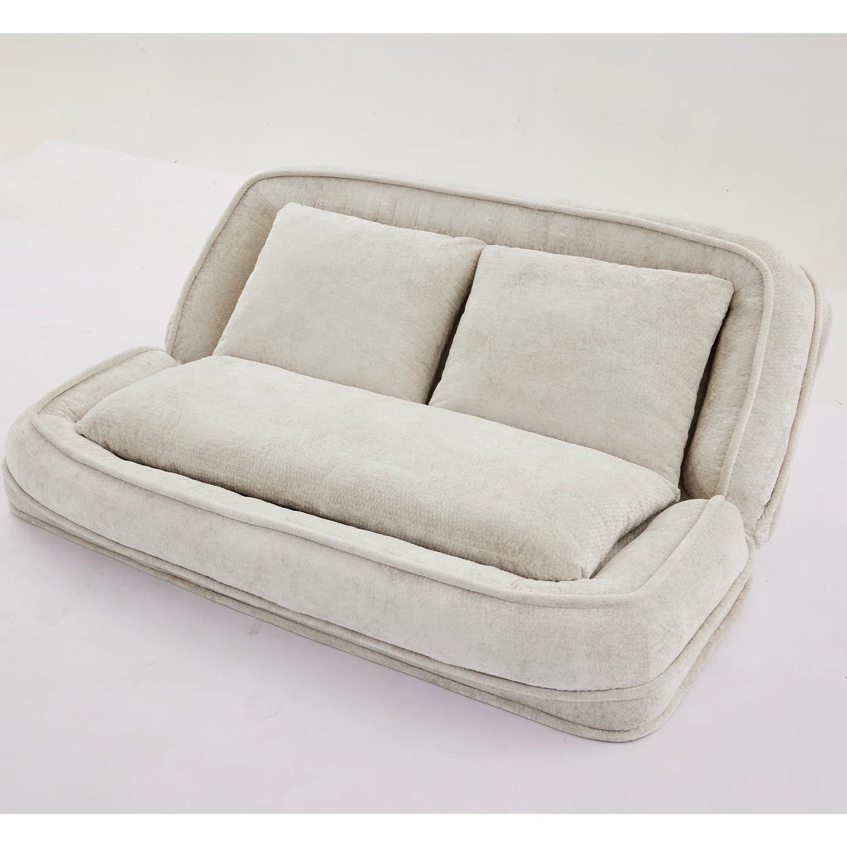 Medium-Soft Adjustable Loveseat Lazy Sofa With Chenille Upholstery - Omega Lifestyles