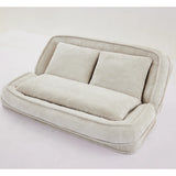 Medium-Soft Adjustable Loveseat Lazy Sofa With Chenille Upholstery - Omega Lifestyles