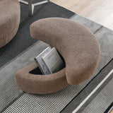 Oversized Modern Swivel Fabric Lounge Chair With Ottoman - Omega Lifestyles