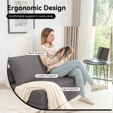 Foldable Corduroy 2-Seat Sofa Bed With Lumbar Pillow - Omega Lifestyles