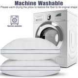 Set of 2 Soft Down Alternative Bed Pillows Standard Size - Omega Lifestyles