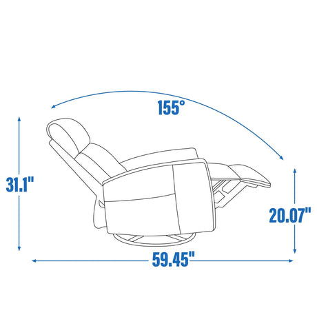 Heat Massage Recliner Chair With Swivel Rocker And Lumbar Heat - Omega Lifestyles