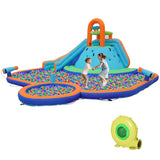 Kids Inflatable Water Slide Bounce House With Climbing Wall - Omega Lifestyles
