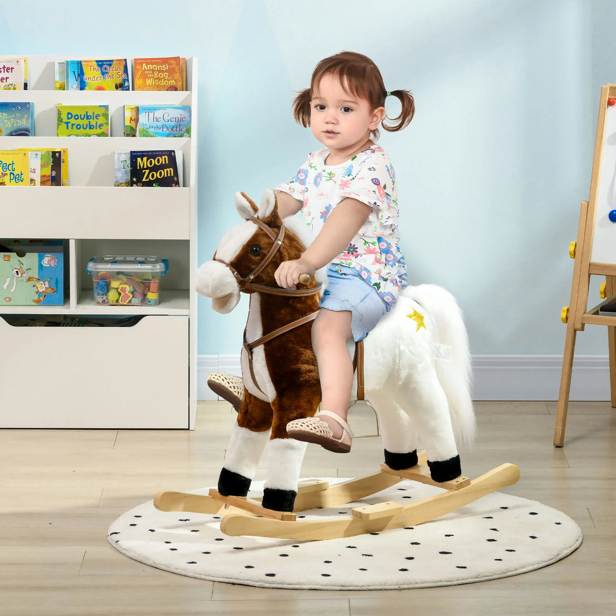 Plush Interactive Sound Toddler Plush Rocking Horse - Omega Lifestyles