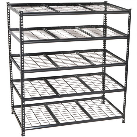 Heavy-Duty Adjustable Steel 5-Tier Storage Shelving Unit - Omega Lifestyles