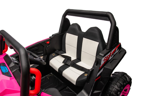 Four-Wheel Drive Pink Leather Seat Ride-On Car - Omega Lifestyles