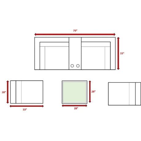 Outdoor Fully Assembled 4-Piece HDPE Wicker Seating Group - Omega Lifestyles