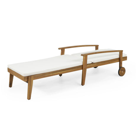 Acacia Wood Adjustable Reclining Chaise Lounge - Omega Lifestyles