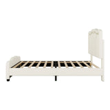 Twin Upholstered Platform Bed With Adjustable Headboard And LED Lights - Omega Lifestyles