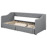 Twin XL Upholstered Daybed With Two Storage Drawers - Omega Lifestyles