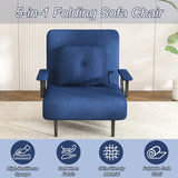 3-in-1 Folding Sofa Bed Adjustable Backrest Recliner Chair - Omega Lifestyles