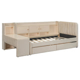 Twin Velvet Upholstered Daybed With Storage Drawers - Omega Lifestyles