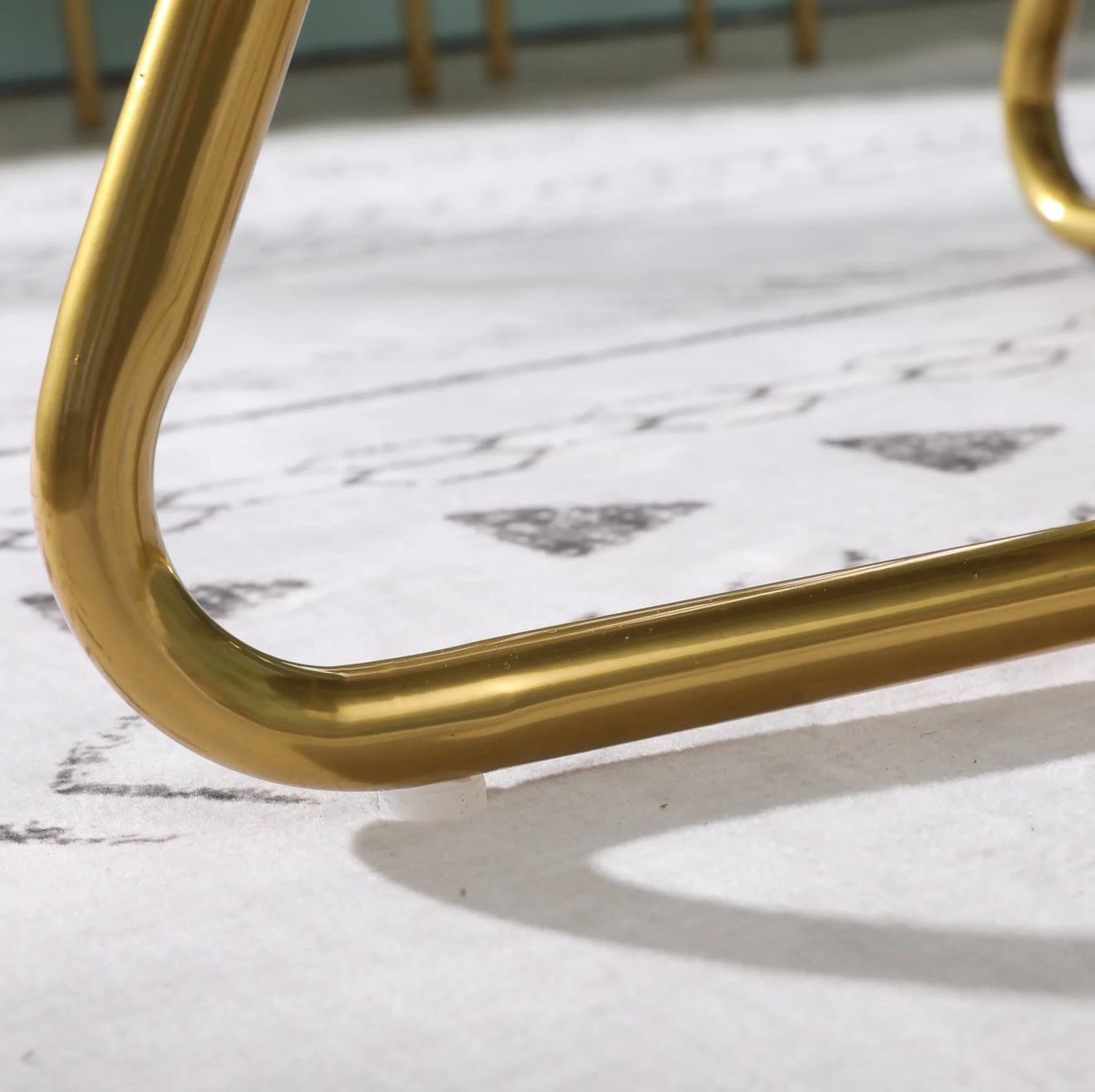 Green Silky Velvet Upholstered Accent Chair With Gold Base - Omega Lifestyles