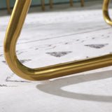 Green Silky Velvet Upholstered Accent Chair With Gold Base - Omega Lifestyles