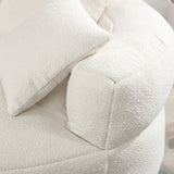 Modern Circular Chenille Fabric Sleeper Chair With Pillows - Omega Lifestyles