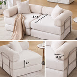 Modular Folding Corduroy Convertible Sofa Bed - Omega Lifestyles