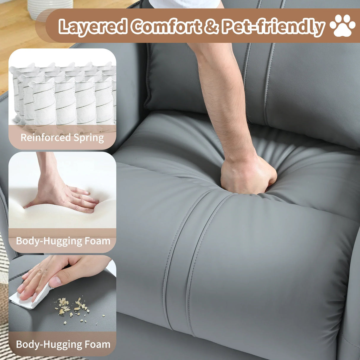 360° Swivel Recliner Chair With Rocking And Reclining - Omega Lifestyles