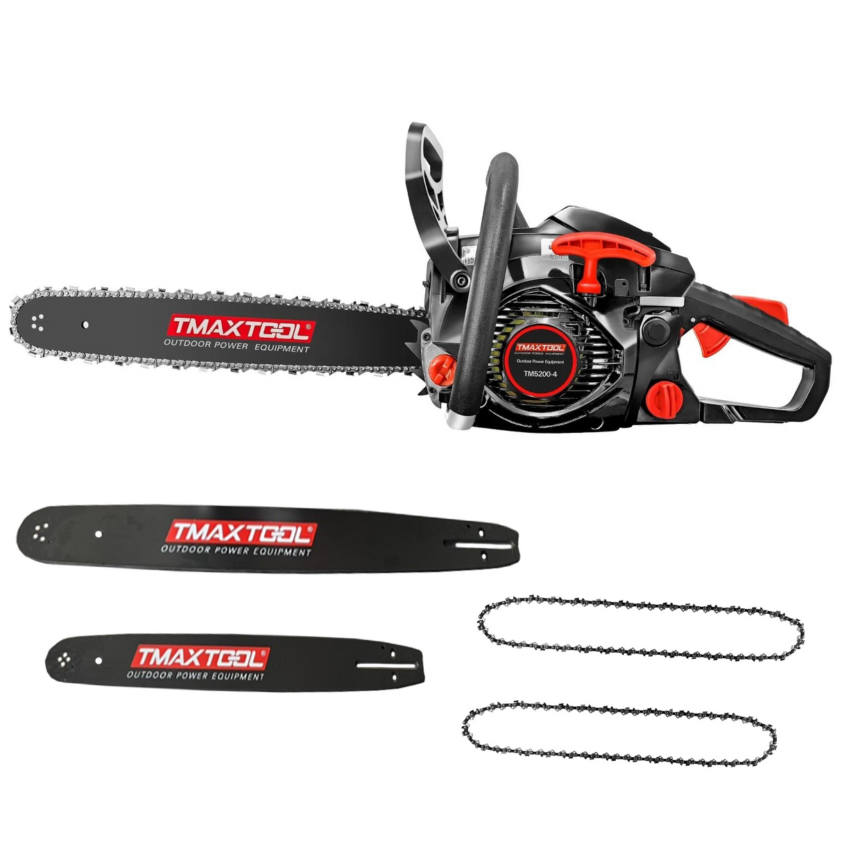 62CC Gas Chainsaw With 20-Inch And 16-Inch Bars