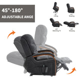 Power Chenille Lift Recliner Chair With Massage Heat - Omega Lifestyles