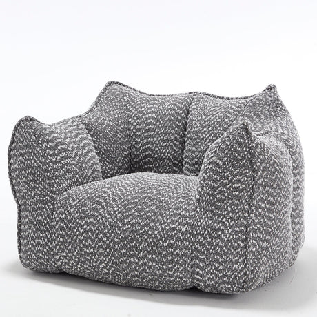 Chenille Bean Bag Chair With Resilient Foam - Omega Lifestyles