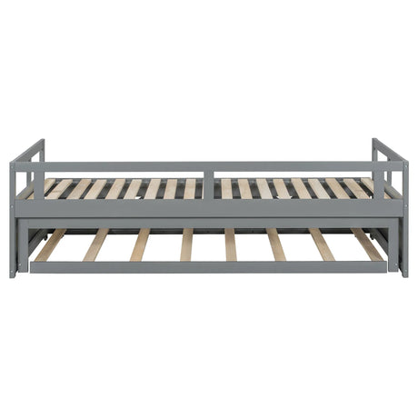 Twin Extending Solid Wood Daybed With Pull-Out Trundle - Omega Lifestyles