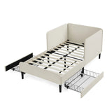 Twin Velvet Upholstered Platform Bed Frame With Storage - Omega Lifestyles