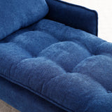 Firm Linen Fabric Chaise Lounge Chair With Pillow - Omega Lifestyles