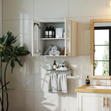 Arched Glass Door Floating Wall Cabinet With Shelves - Omega Lifestyles