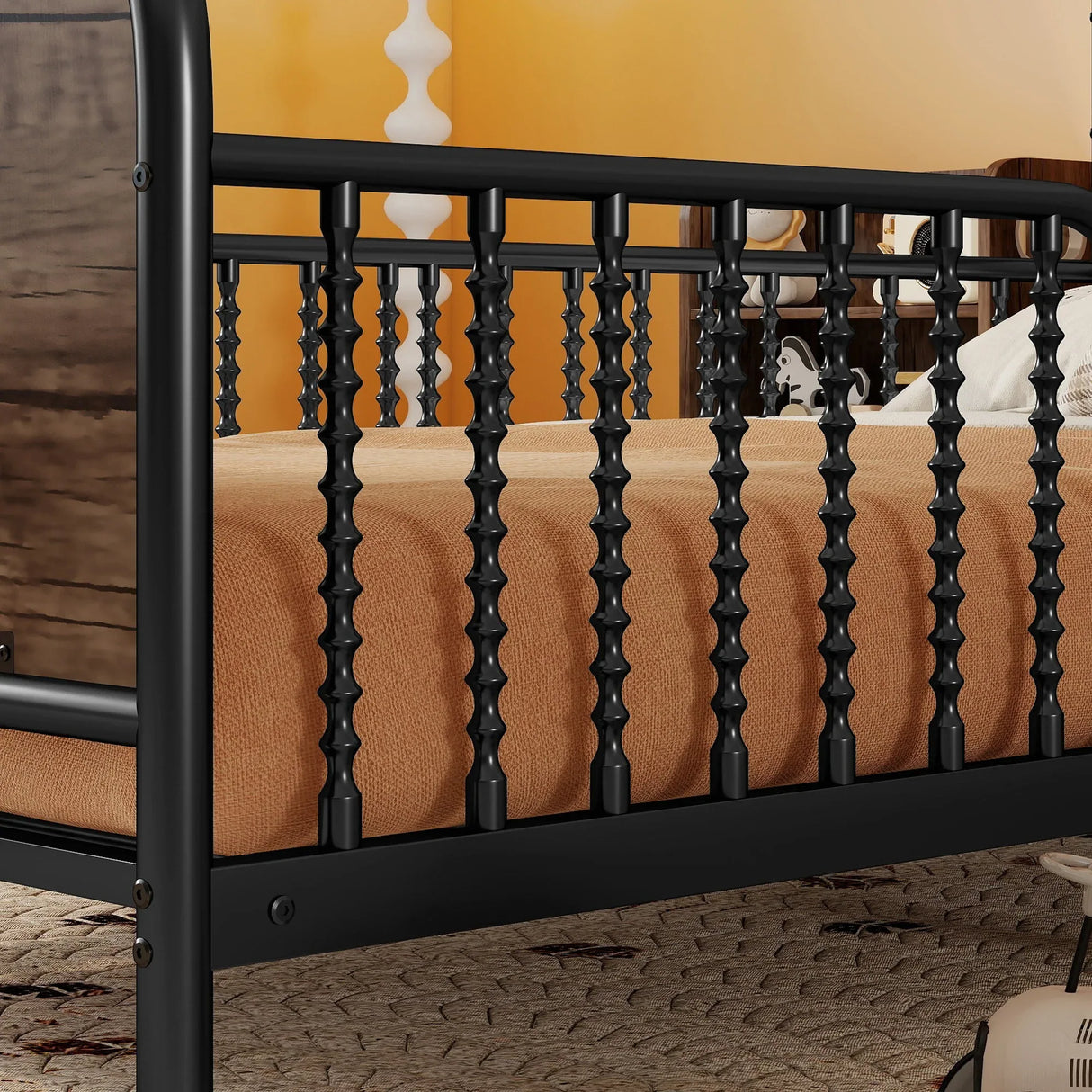 Twin Metal Platform Bed Frame With LED Light - Omega Lifestyles