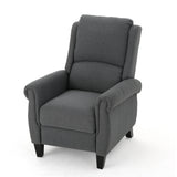 Charcoal Fabric Push Rack Recliner With Rubberwood Legs - Omega Lifestyles