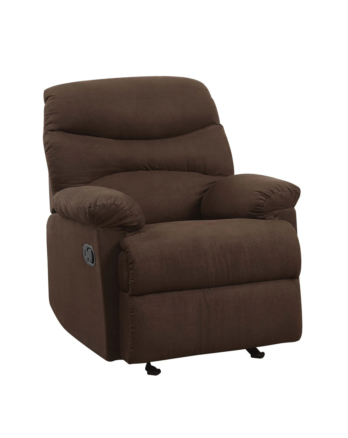 Chocolate Microfiber Motion Glider Recliner With Reclining Function - Omega Lifestyles