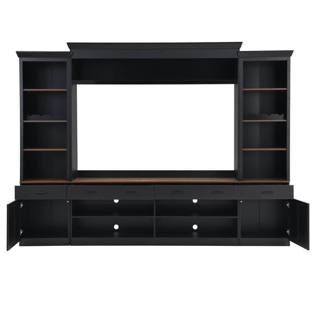Farmhouse Mid-Century Walnut MDF TV Stand - Sleep Galleria