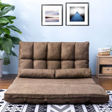 Adjustable Multi-Position Navy Fabric Chaise Lounge Sofa Bed - Omega Lifestyles