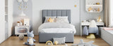 Twin Upholstered Platform Bed With Hydraulic Storage - Omega Lifestyles