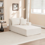 Corduroy Left Armrest Foam Filled Chaise Lounge Chair - Omega Lifestyles