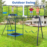 4-in-1 Backyard Steel Swing Set With Trampoline - Omega Lifestyles
