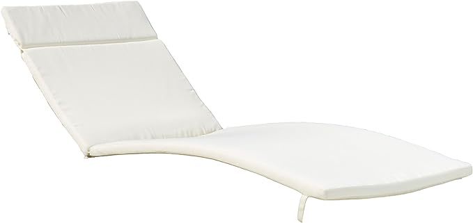 Pair Of Beige Water-Resistant Outdoor Chaise Lounge Cushions