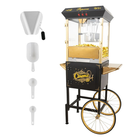 Commercial 16OZ Stainless Steel Popcorn Machine With Cart - Omega Lifestyles