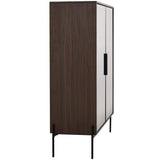 Modern Minimalist LED Curio Cabinet With Tempered Glass Doors - Omega Lifestyles