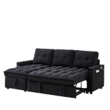 Chenille Reclining Sleeper Sofa Bed With Storage - Omega Lifestyles