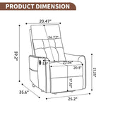 Brown Faux Leather Power Lift Recliner Chair With Massage Heat - Omega Lifestyles