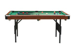 Foldable Indoor Pool Table With Blue Velvet Cloth - Omega Lifestyles