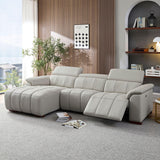 Electric Control Genuine Leather Wall-Hugger Reclining Sofa - Omega Lifestyles