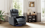 Power PU Leather Recliner Chair With Cooling Cup Holder - Omega Lifestyles