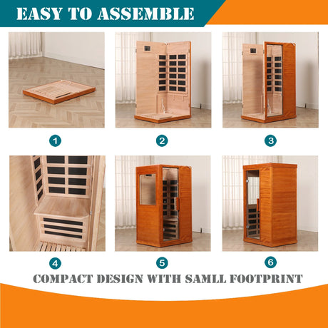 Far Infrared Low EMF Solid Wood Indoor Dry Sauna Room - Omega Lifestyles