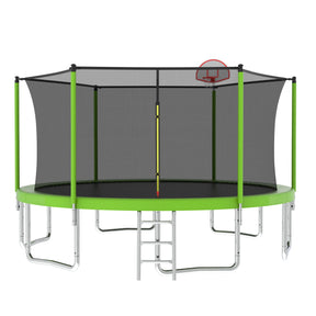 14-Inch Kids Outdoor Safety Enclosure Trampoline - Omega Lifestyles