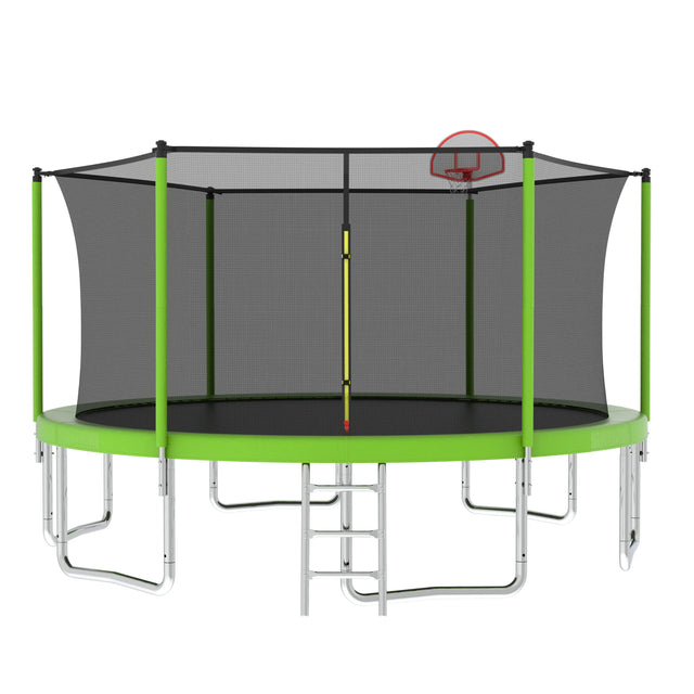 14-Inch Kids Outdoor Safety Enclosure Trampoline - Omega Lifestyles